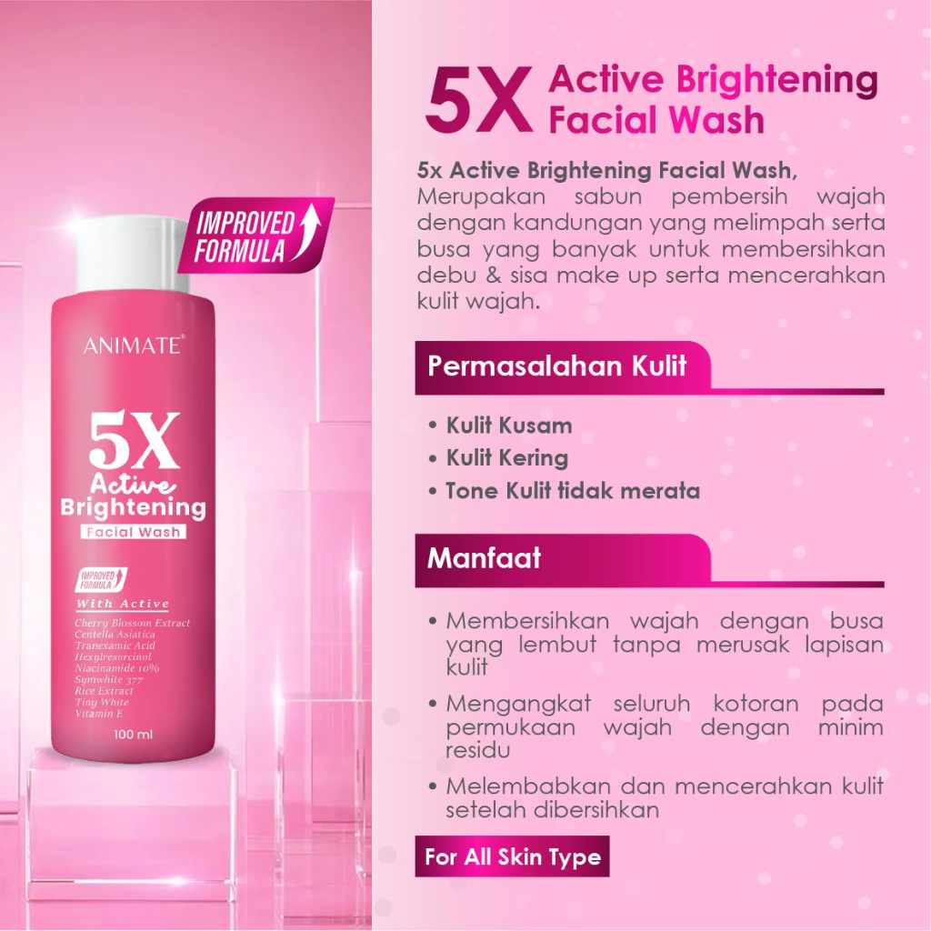 Paket Animate Whitening Series 5in1 (Pink)