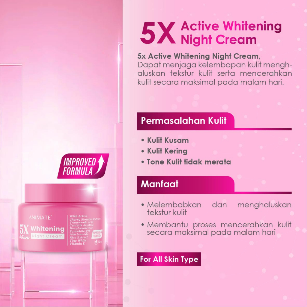 Paket Animate Whitening Series 5in1 (Pink)