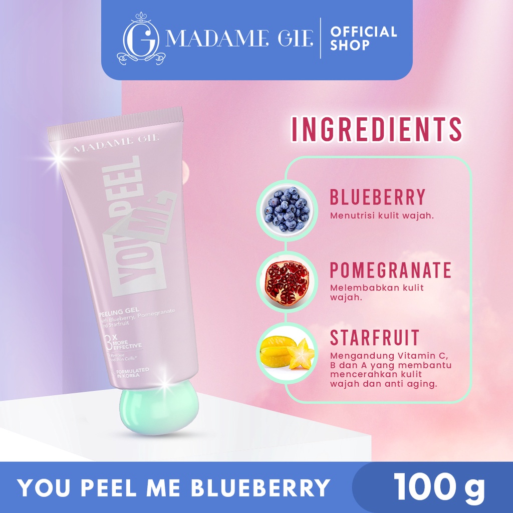 Madame Gie You Peel Me Cleanser - 01 Blueberry (Pink)
