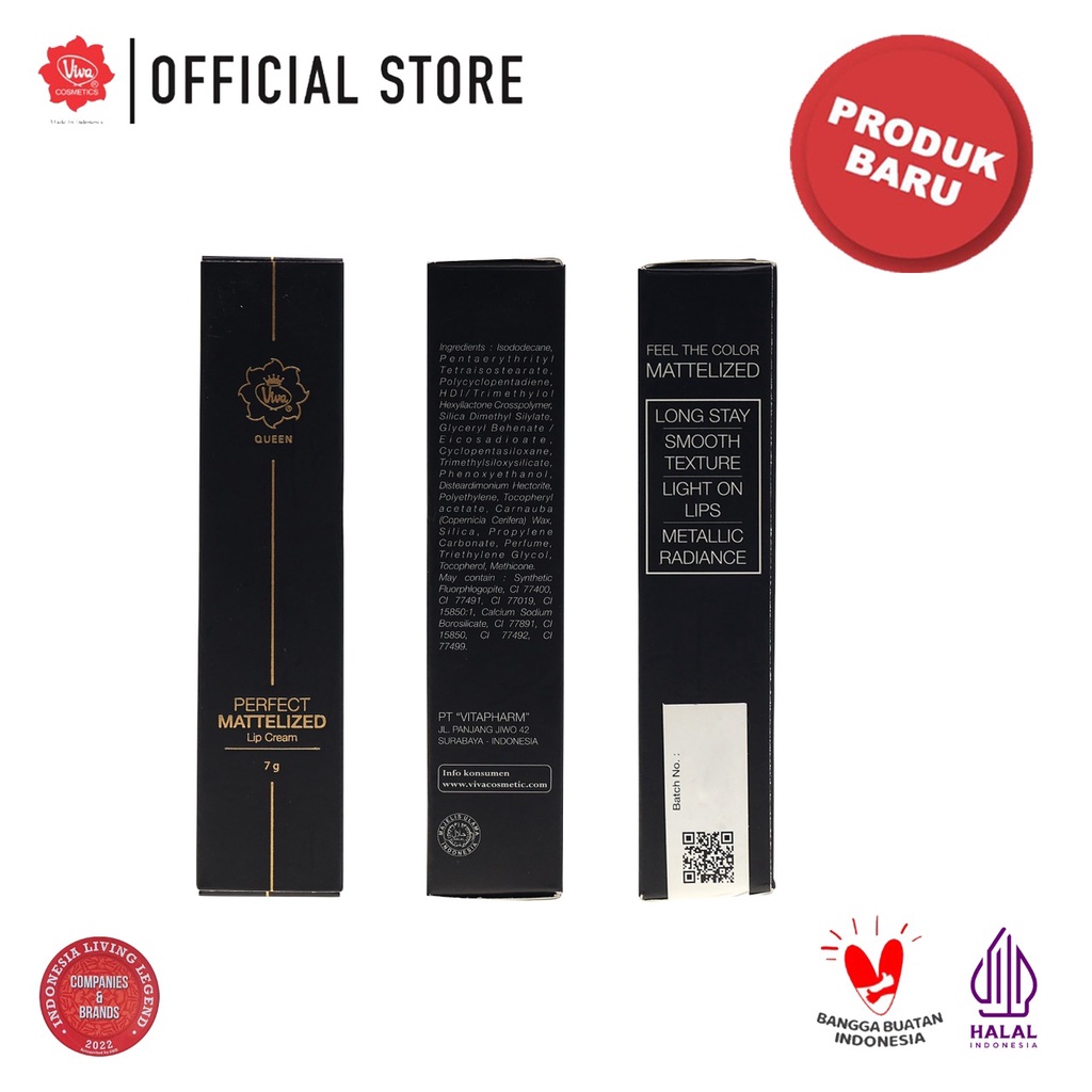 Viva Queen Perfect Mattelized Lip Cream 7g - 751 Innocent Fairy