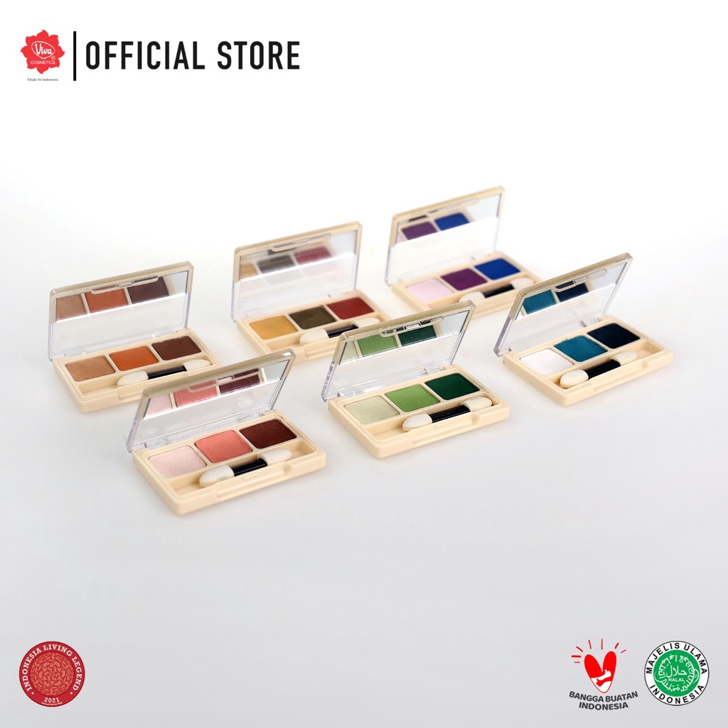 Viva Queen Eye Shadow Trio (3 Warna) - Seri D