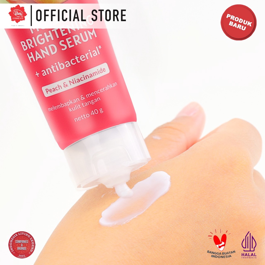 Viva White Hand Serum + Antibacterial 40gr - Peach & Niacinamide (Pink)