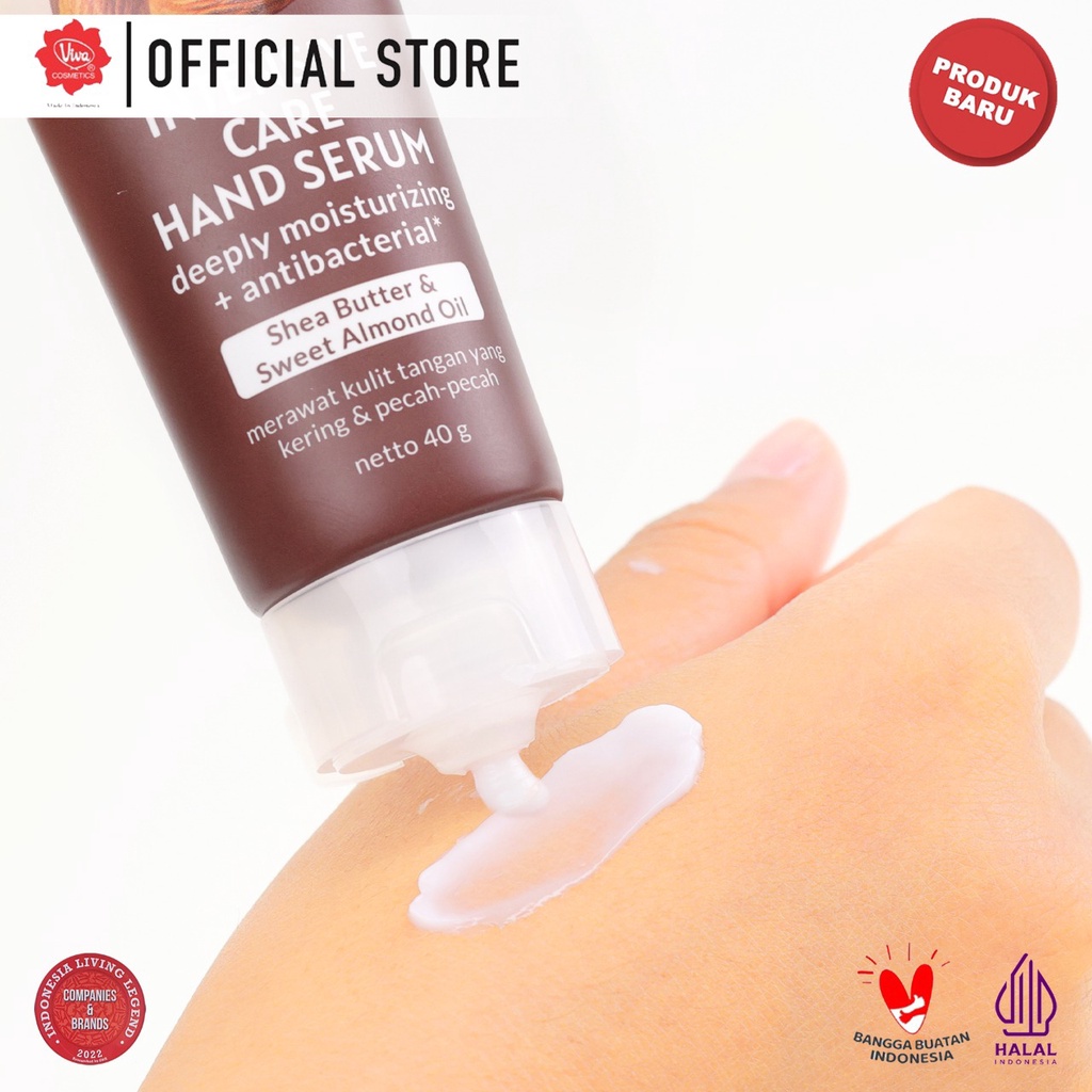 Viva White Hand Serum + Antibacterial 40gr - Shea Butter & Sweet Almond Oil (Coklat)