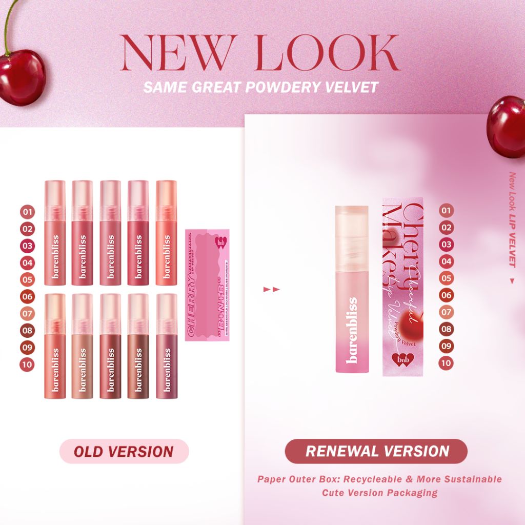 BNB Barenbliss Cherry Makes Cheerful Lip Velvet - 02 Rosewood Dream