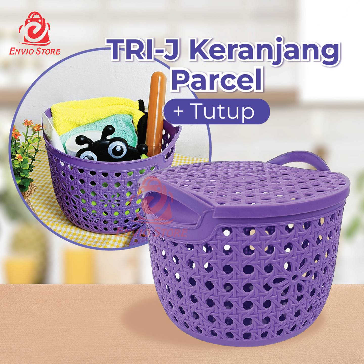 TRI J - Keranjang Parcel + Tutup (Keranjang Multifungsi / Keranjang Souvenir) TRI J - Keranjang Parcel + Tutup (Keranjang Multifungsi / Keranjang Souvenir)