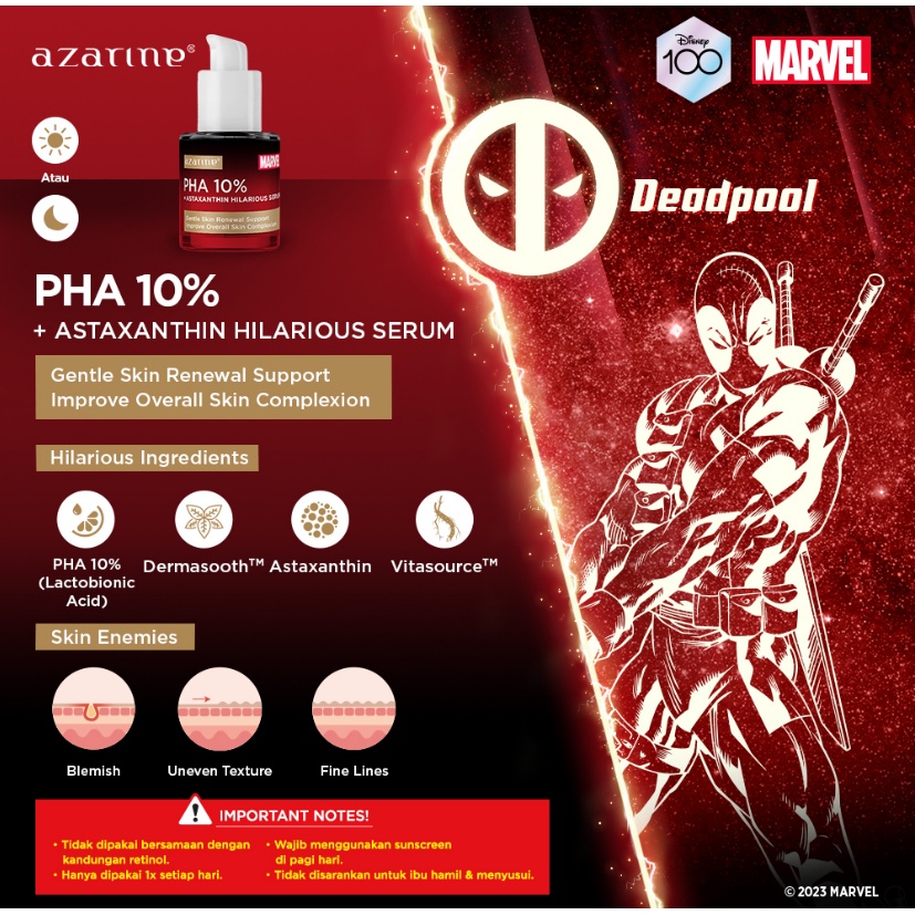 Azarine x Marvel PHA 10% + Astaxanthin Hilarious Serum 20ml