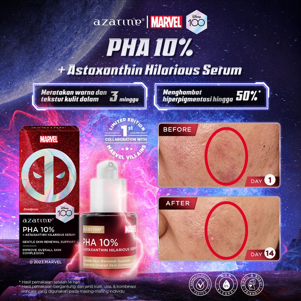 Azarine x Marvel PHA 10% + Astaxanthin Hilarious Serum 20ml