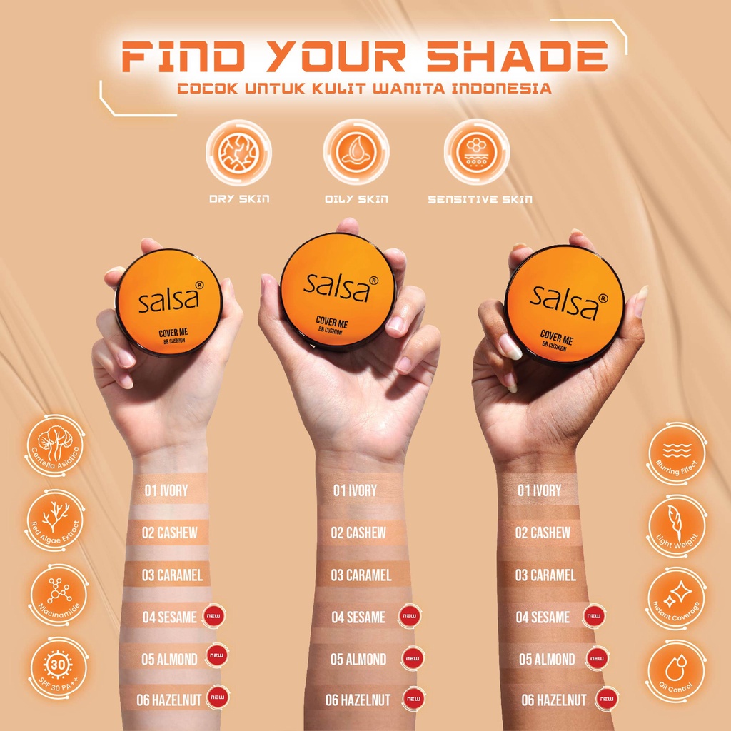 Salsa Cover Me BB Cushion - Caramel