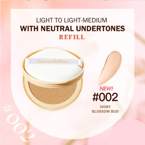 BNB Barenbliss True Beauty Inside Cushion 12gr REFILL - 002 Ivory Blossom Bud