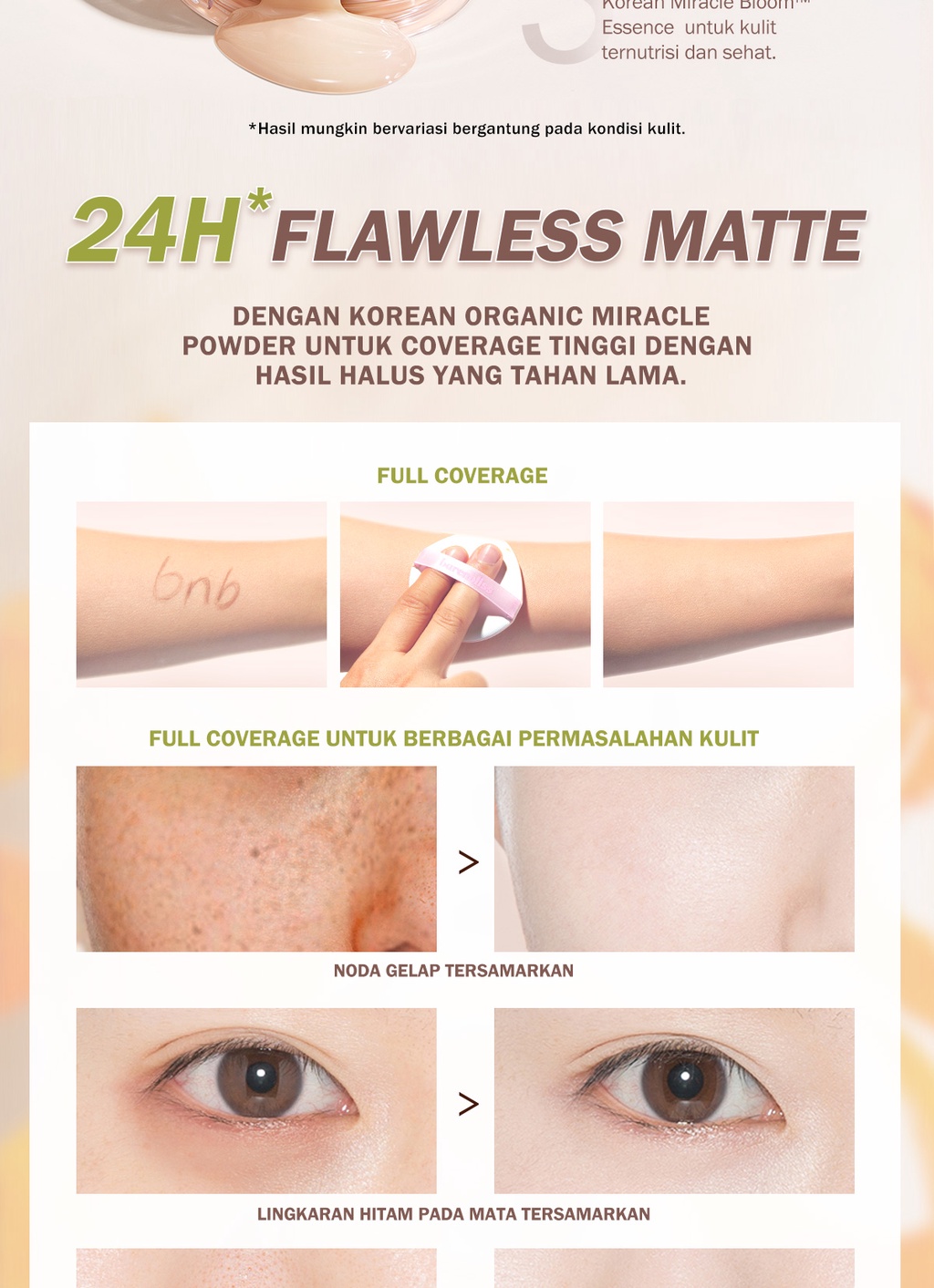 BNB Barenbliss True Beauty Inside Cushion 12gr REFILL - 002 Ivory Blossom Bud