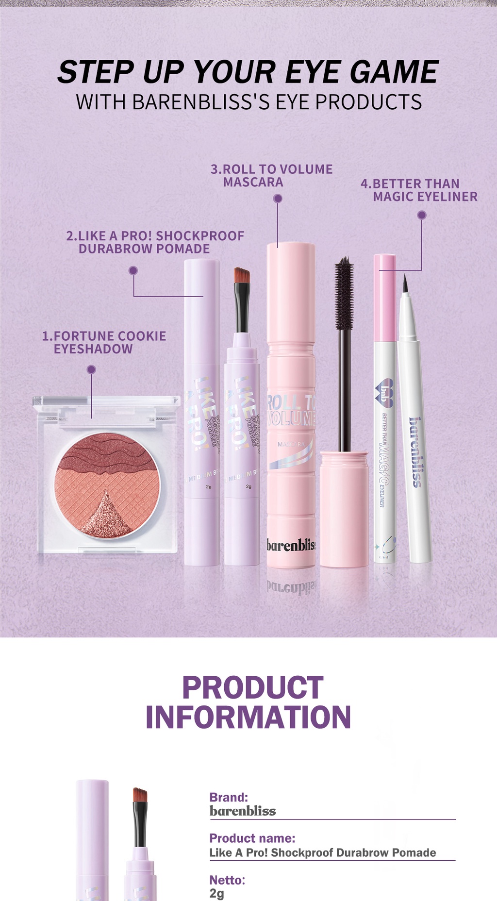 BNB Barenbliss Like a Pro Shockproof Durabrow Pomade - 02 Dark Brown