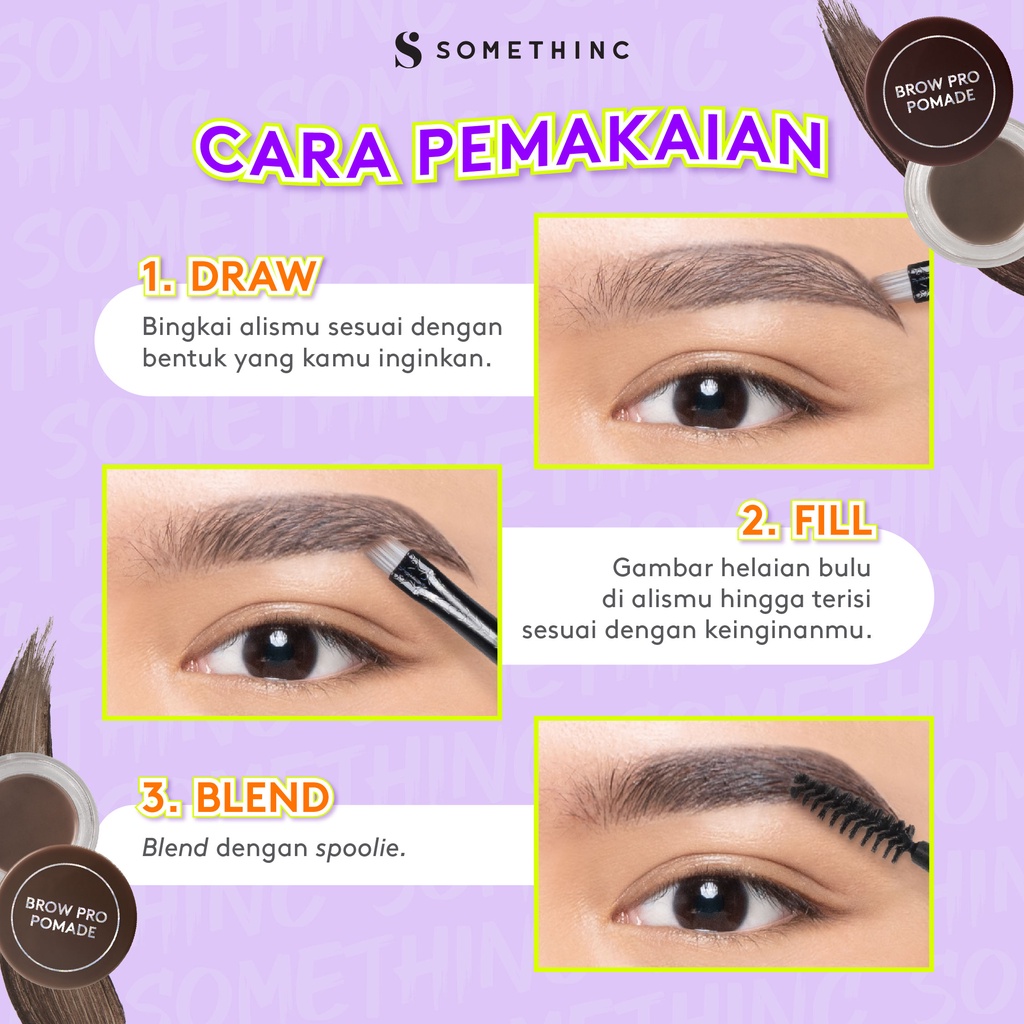 Somethinc Brow Pro Pomade 18Hr Stay - Dark Brown