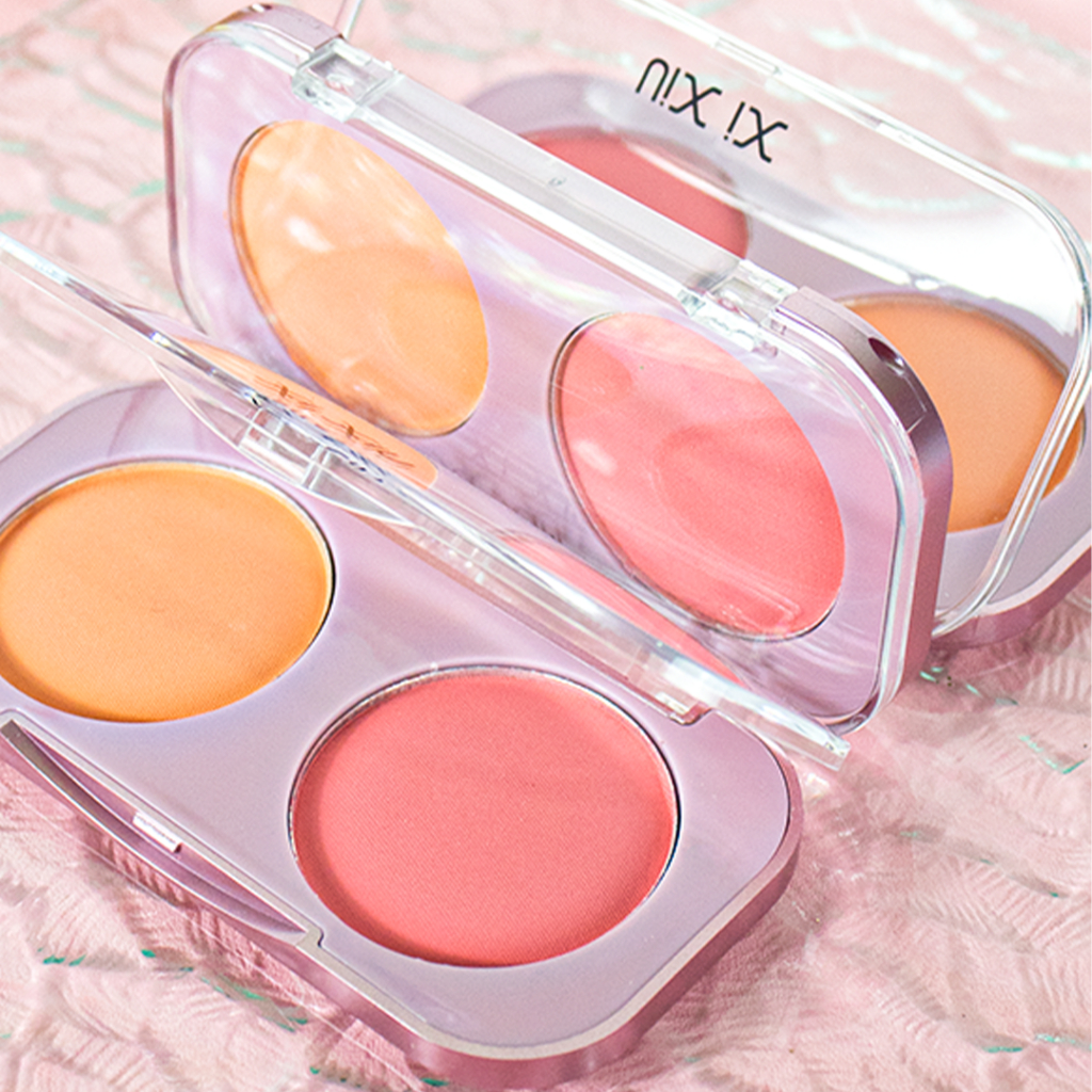 Xi Xiu Powder Blush 2in1 - B Magenta & Tomato Red