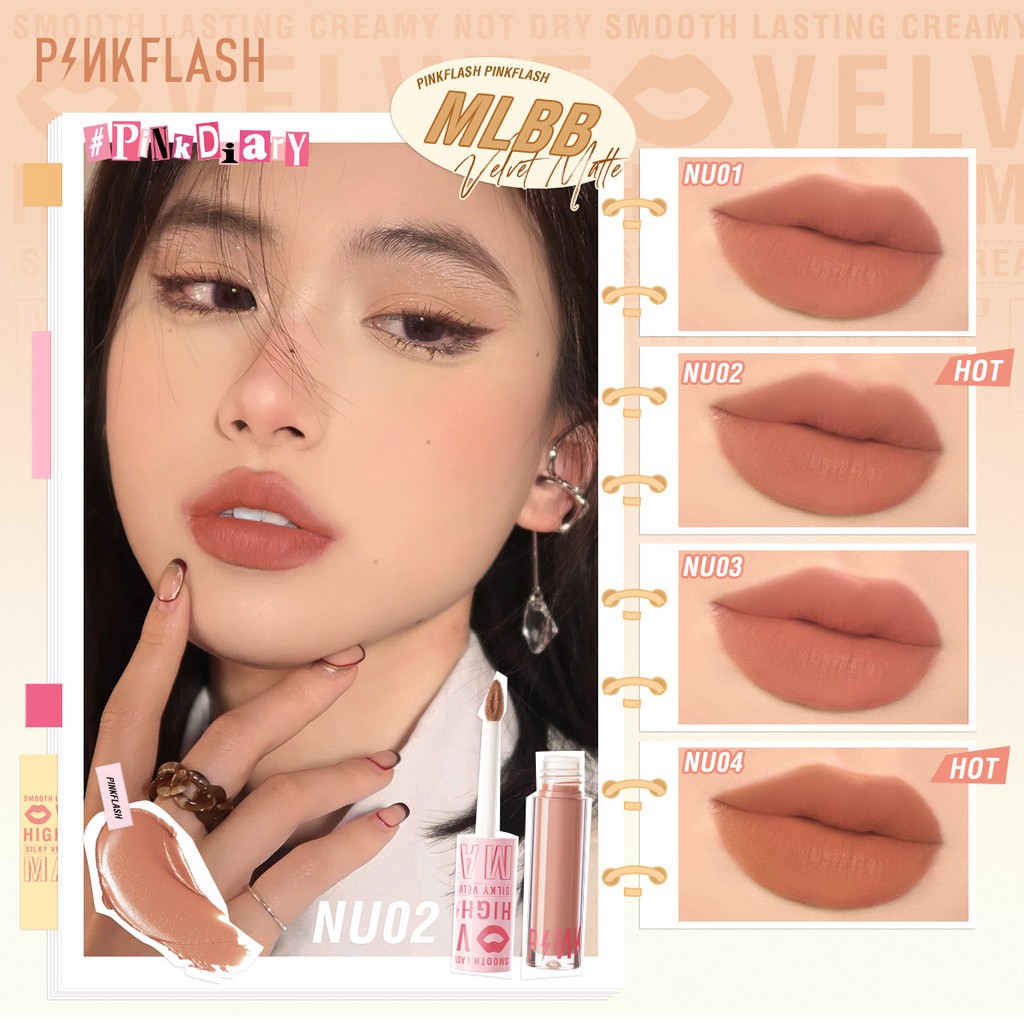 Pinkflash Silky Velvet Lip Cream PF-L04 - NU02