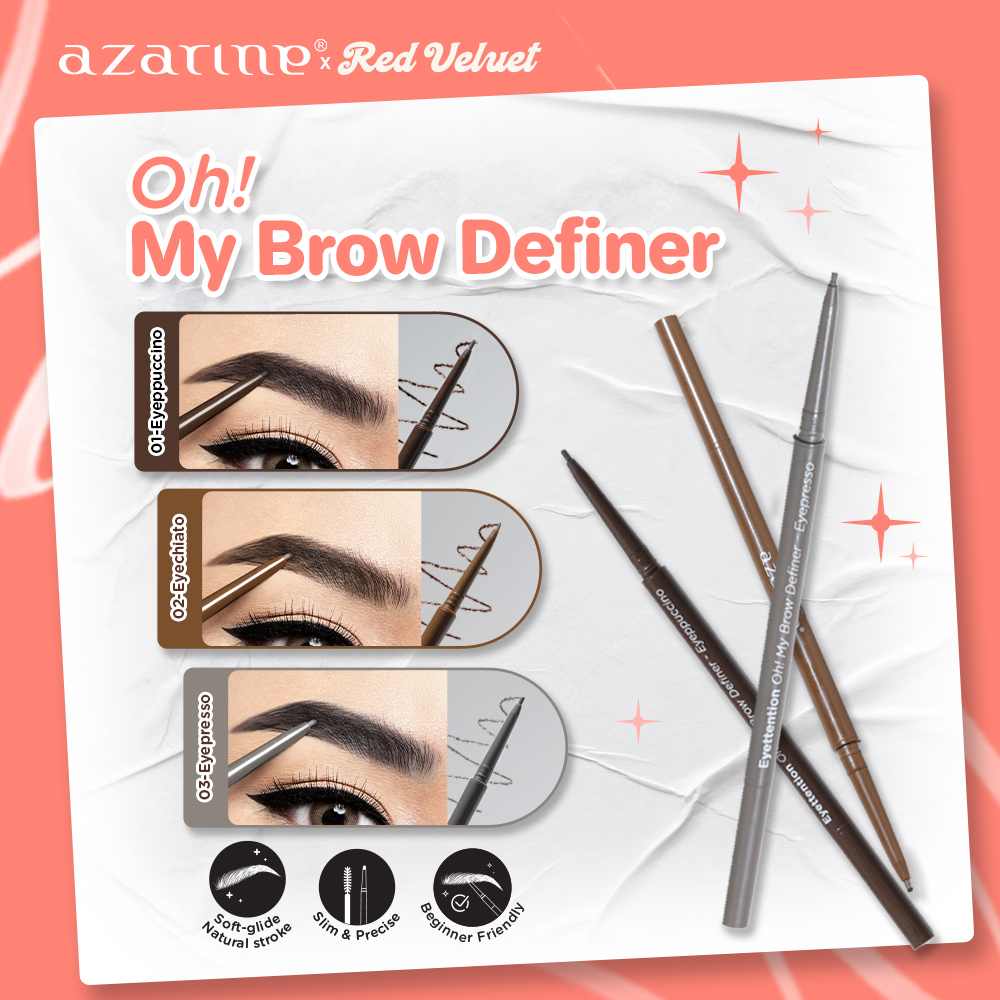 Azarine X Red Velvet - Oh! My Brow Definer - 03 Eyespresso (ASH GREY)