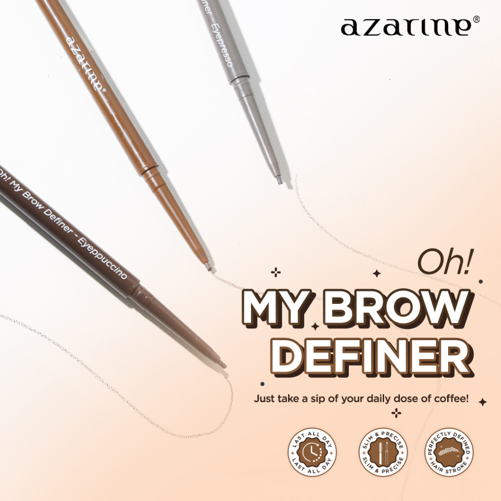Azarine X Red Velvet - Oh! My Brow Definer - 03 Eyespresso (ASH GREY)