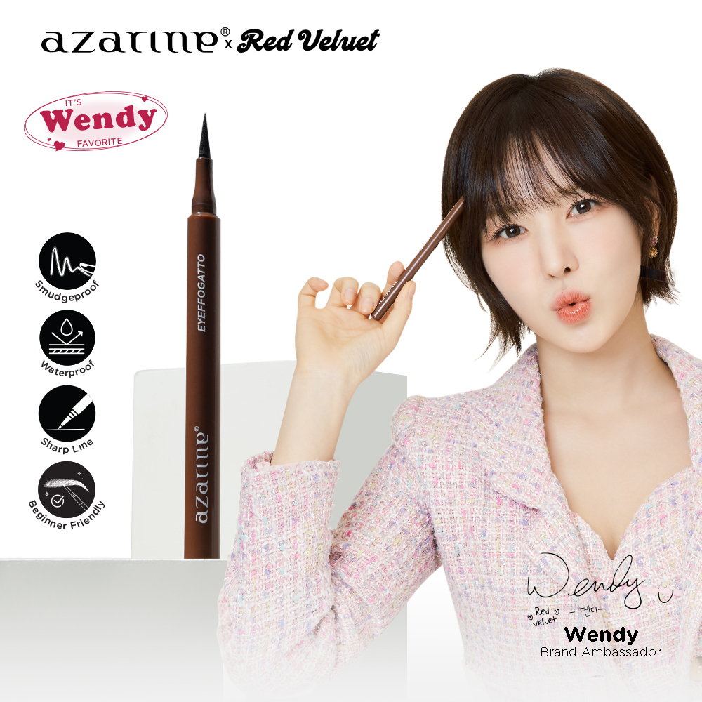 Azarine X Red Velvet - Oh! So Fine Liner - 02 Eyefogatto (BROWN)