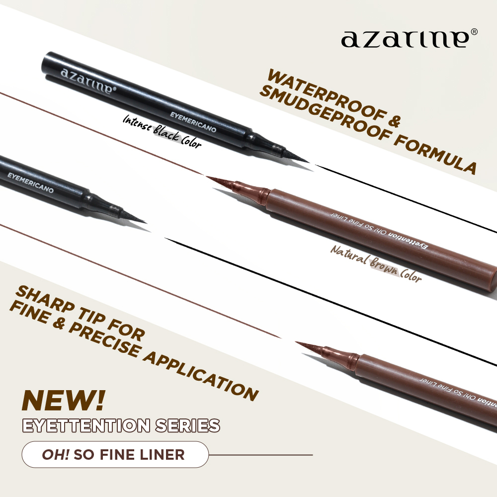 Azarine X Red Velvet - Oh! So Fine Liner - 02 Eyefogatto (BROWN)