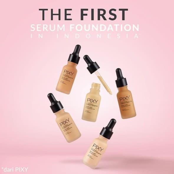 Pixy UV Whitening 4 Beauty Benefit Stay Last Serum Foundation - 01 Rosy Ivory