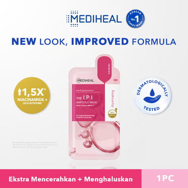 Mediheal Ampoule Sheet Mask - I.P.I Brightening Iluminating (Pink)