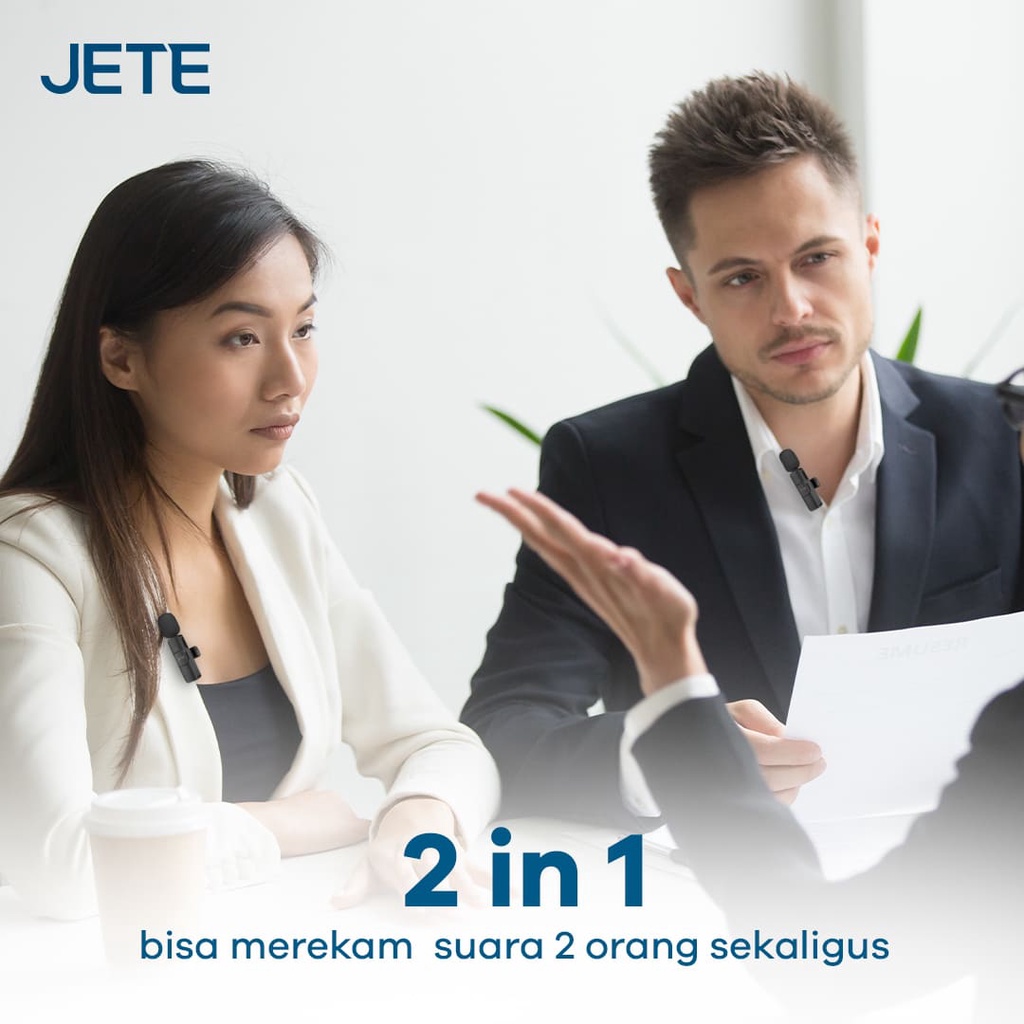 JETE Wireless Clip On 2in1 CO1 (Dual Mic)