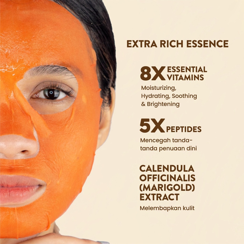 **Npure Marigold Youth Revolution Treatment Face Essence Sheet Mask 28gr