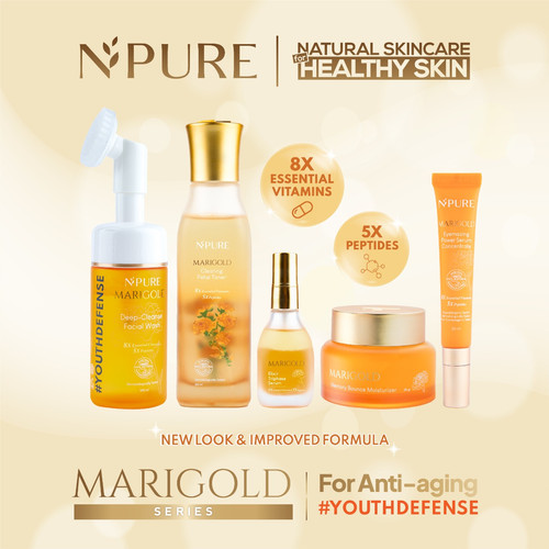 **Npure Marigold Youth Revolution Treatment Face Essence Sheet Mask 28gr