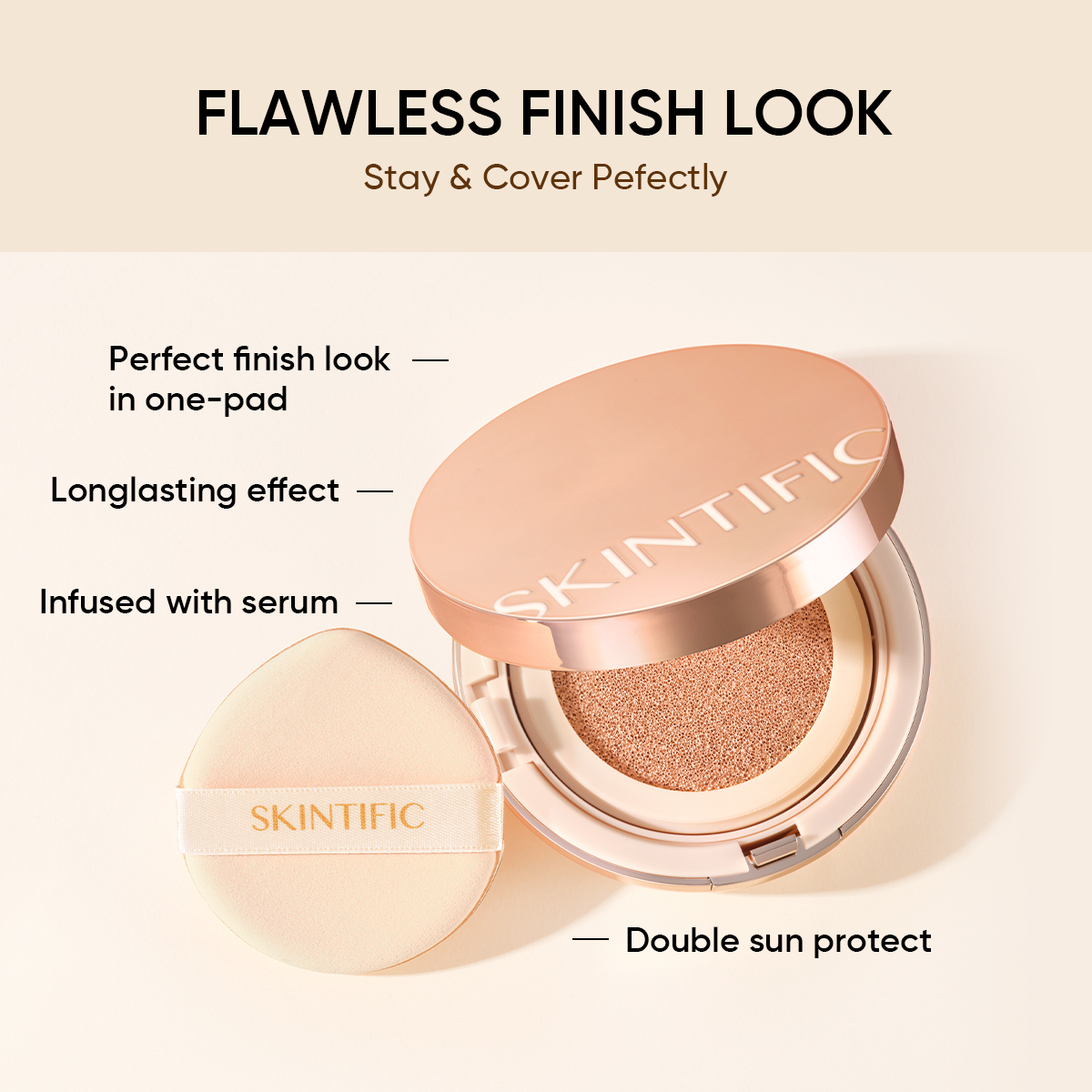Skintific Cover All Perfect Cushion Refill - 01 Vanilla