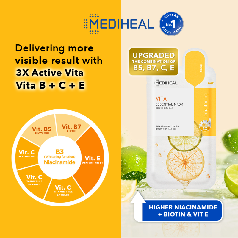 Mediheal Essential Mask - Vita Lightbeam (Kuning)