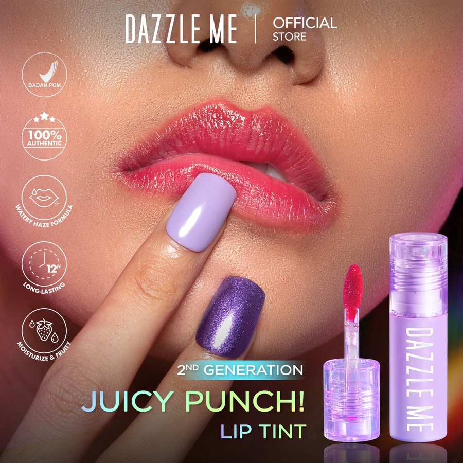 DAZZLE ME Juicy Punch Lip Tint 01 Cherry-fic