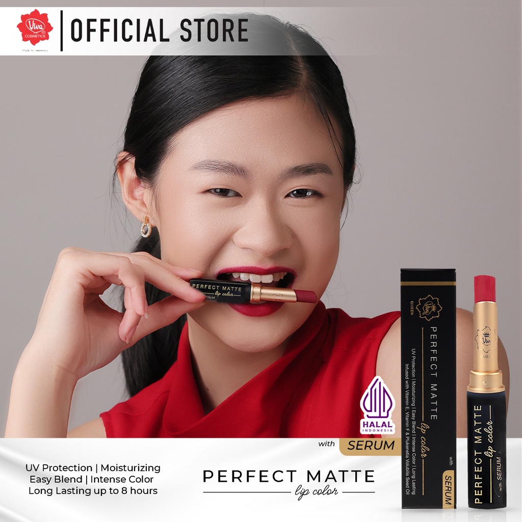 Viva Queen Perfect Matte Lip Color 2.5gr - 710 Redwine