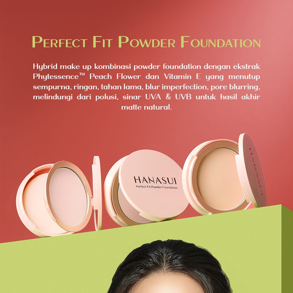 Hanasui Perfect Fit Powder Foundation 12.5gr (Compact) - 03 Medium