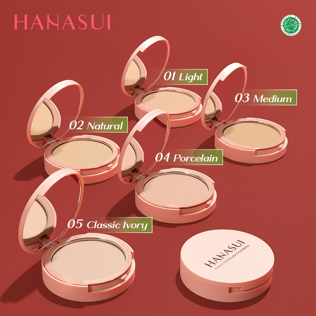 Hanasui Perfect Fit Powder Foundation 12.5gr (Compact) - 03 Medium