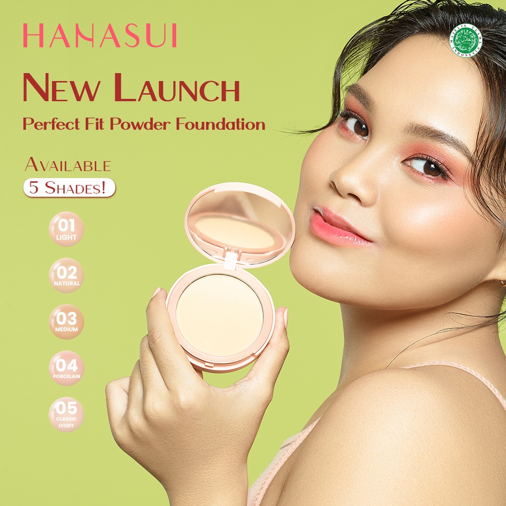 Hanasui Perfect Fit Powder Foundation 12.5gr (Compact) - 03 Medium