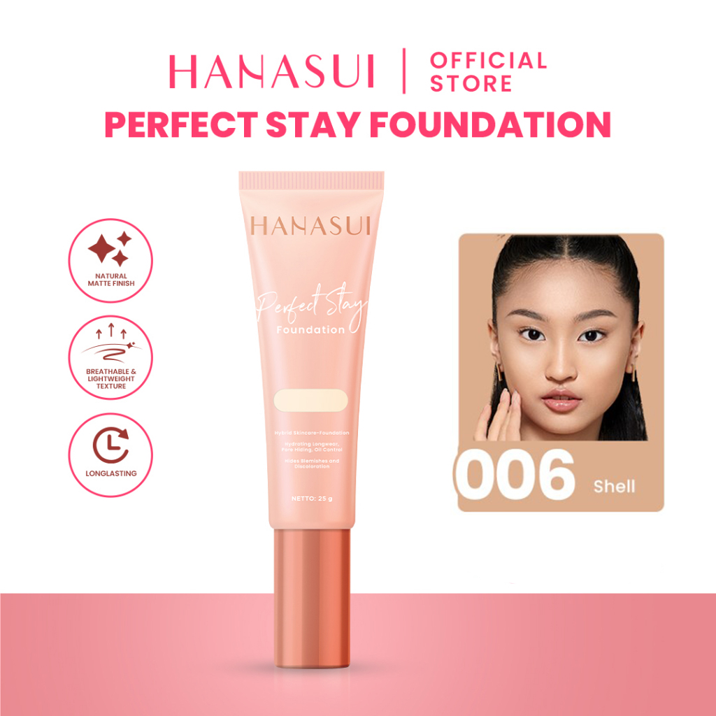 Hanasui Perfect Stay Foundation 25gr - 06 Shell