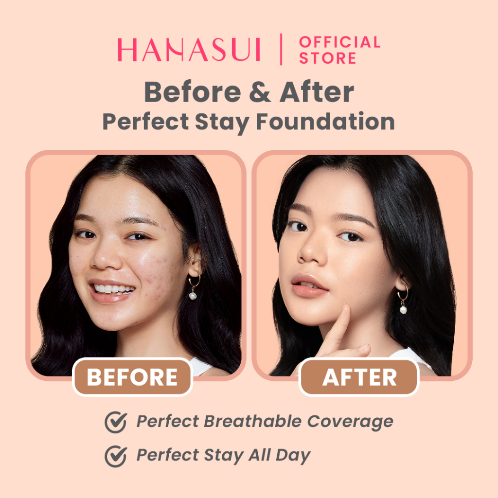 Hanasui Perfect Stay Foundation 25gr - 06 Shell