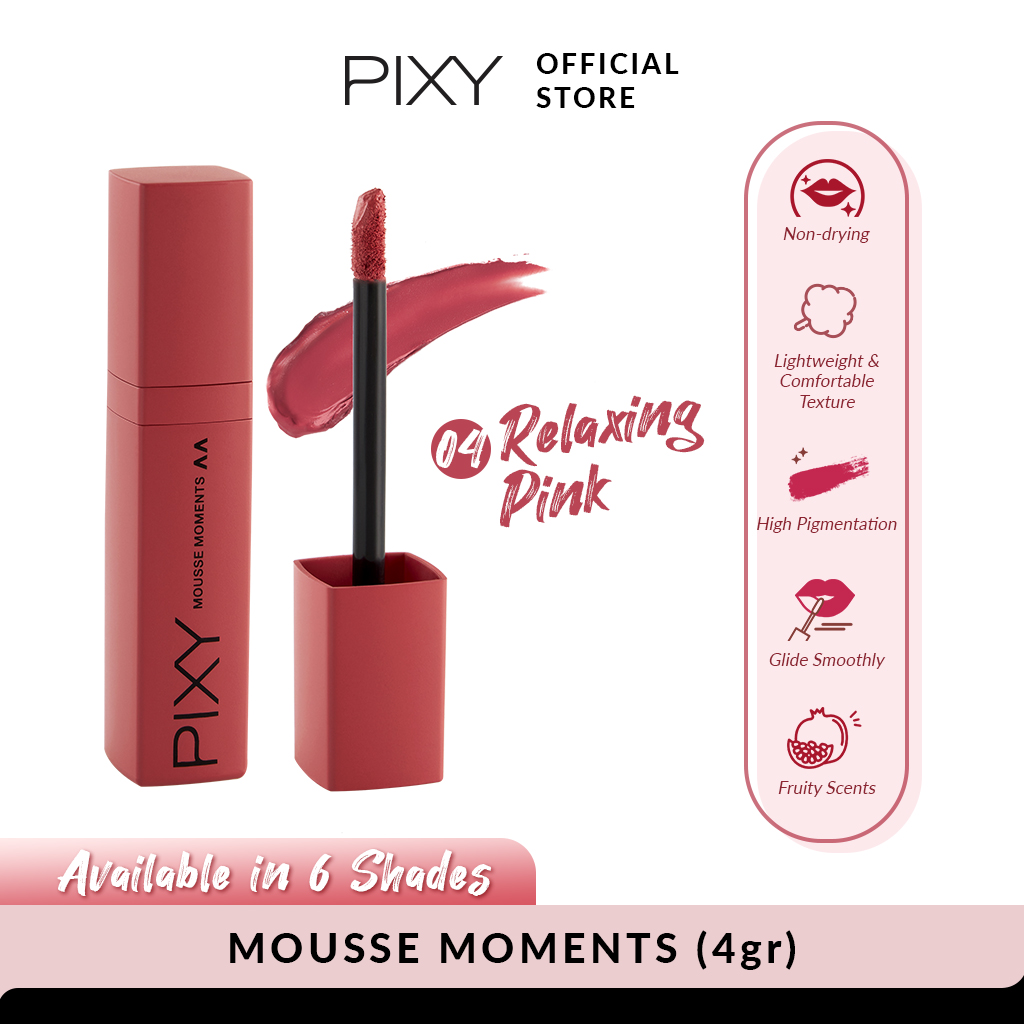 Pixy Mousse Moments Matte Lips - 04 Relaxing Pink Pixy Mousse Moments Matte Lips - 04 Relaxing Pink