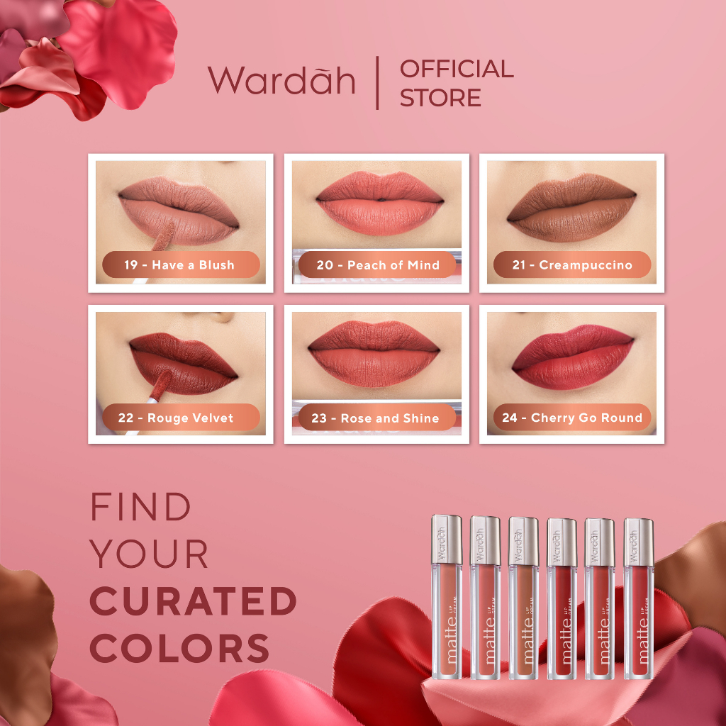 Wardah Exclusive Matte Lip Cream 24 Cherry Go Round