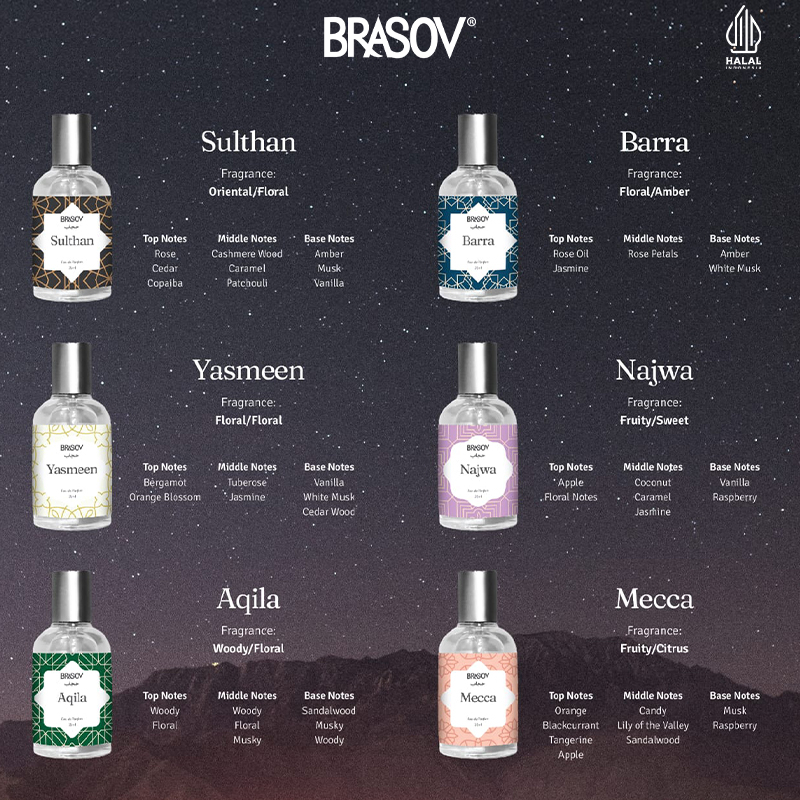 Brasov Hijab Parfum EDP 35ml - Ungu Najwa (Fruity/Sweet)