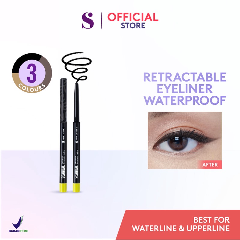 Somethinc Scandal Waterproof Retractable Liner - Jet Black