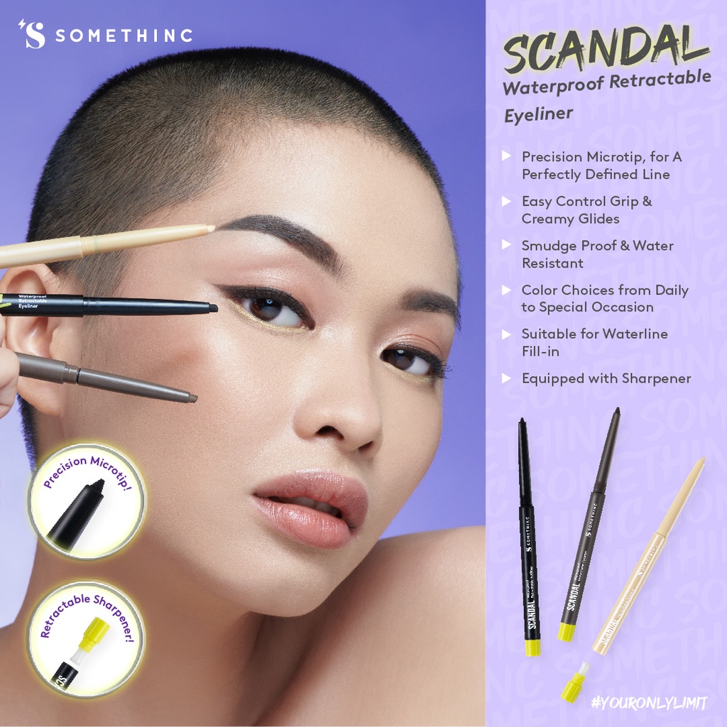 Somethinc Scandal Waterproof Retractable Liner - Jet Black