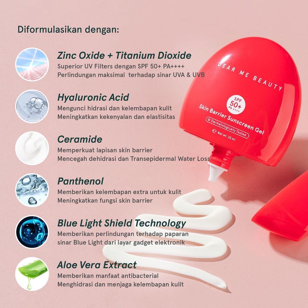 Dear Me Beauty Skin Barrier Sunscreen SPF 50 PA++++ 35gr