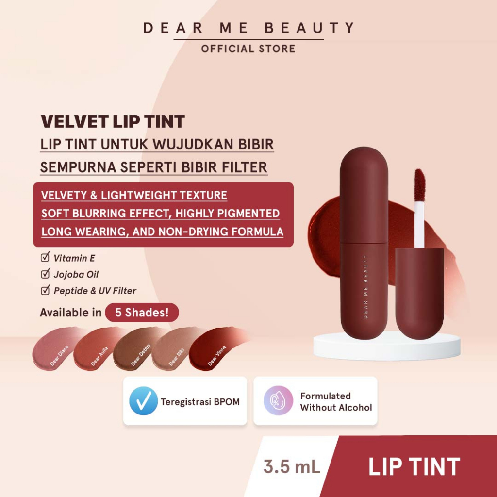 Dear Me Beauty Velvet Lip Tint 3,5ml - Dear Diana (Soft Nude Pink)
