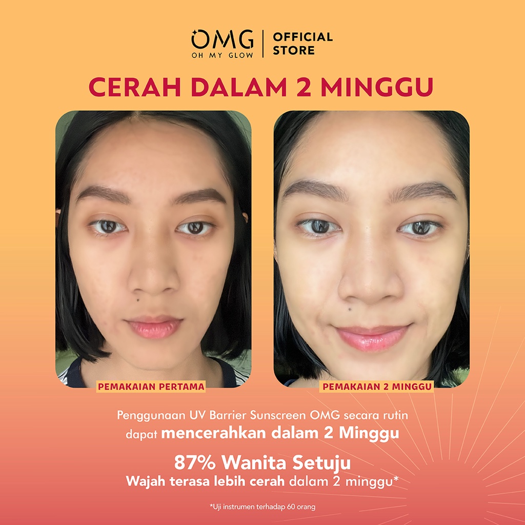 Oh My Glow UV Barrier Sunscreen SPF50 PA++++ 25ml (OMG)
