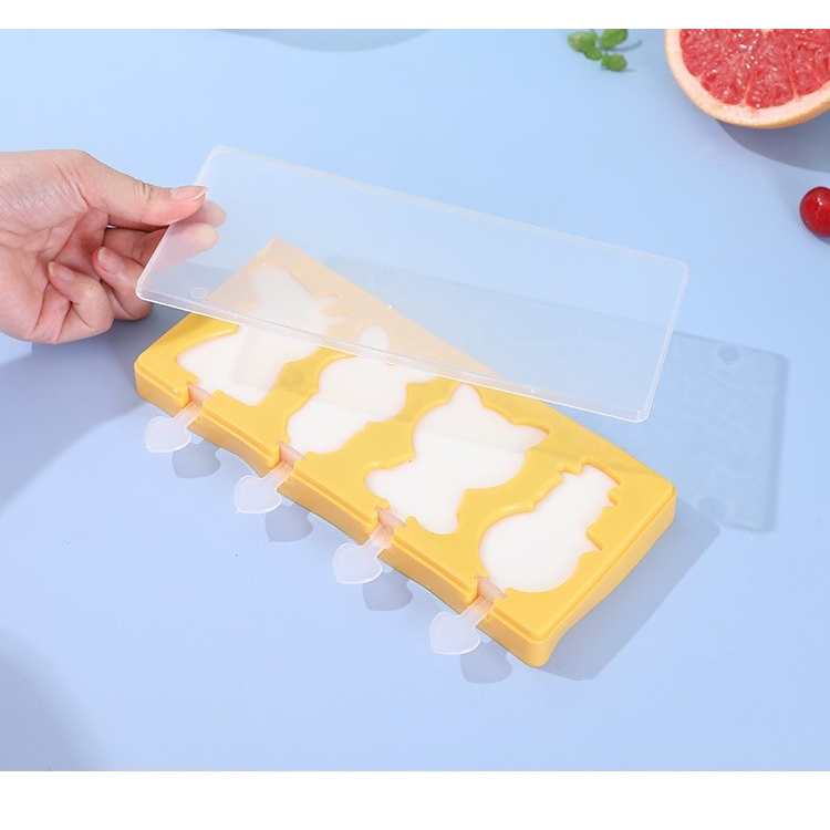 Cetakan Es Krim / Es Batu Bahan Silikon 3 Jenis Motif Lucu