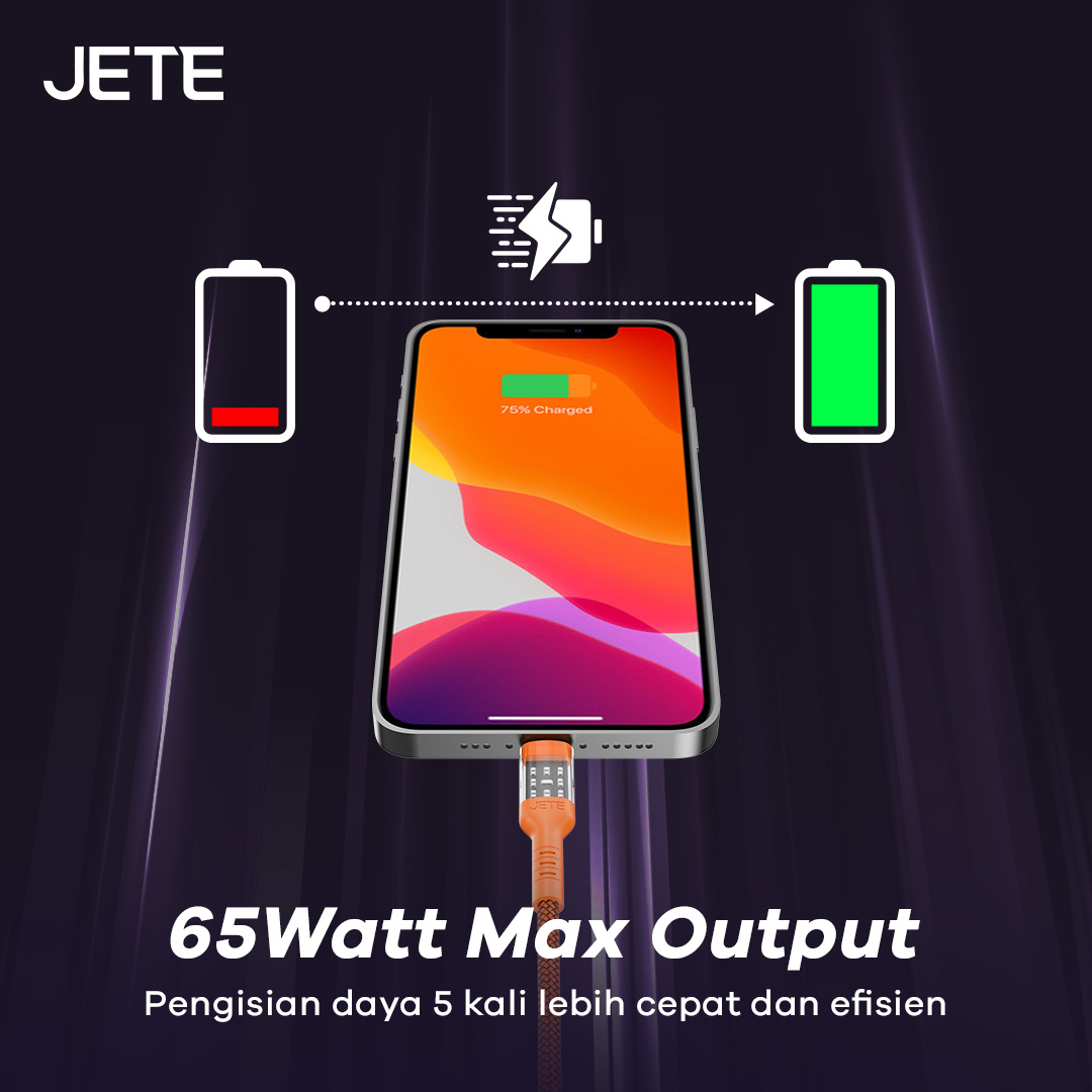 JETE Kabel Power Delivery CX11 - Type-C to Lightning 2.4A