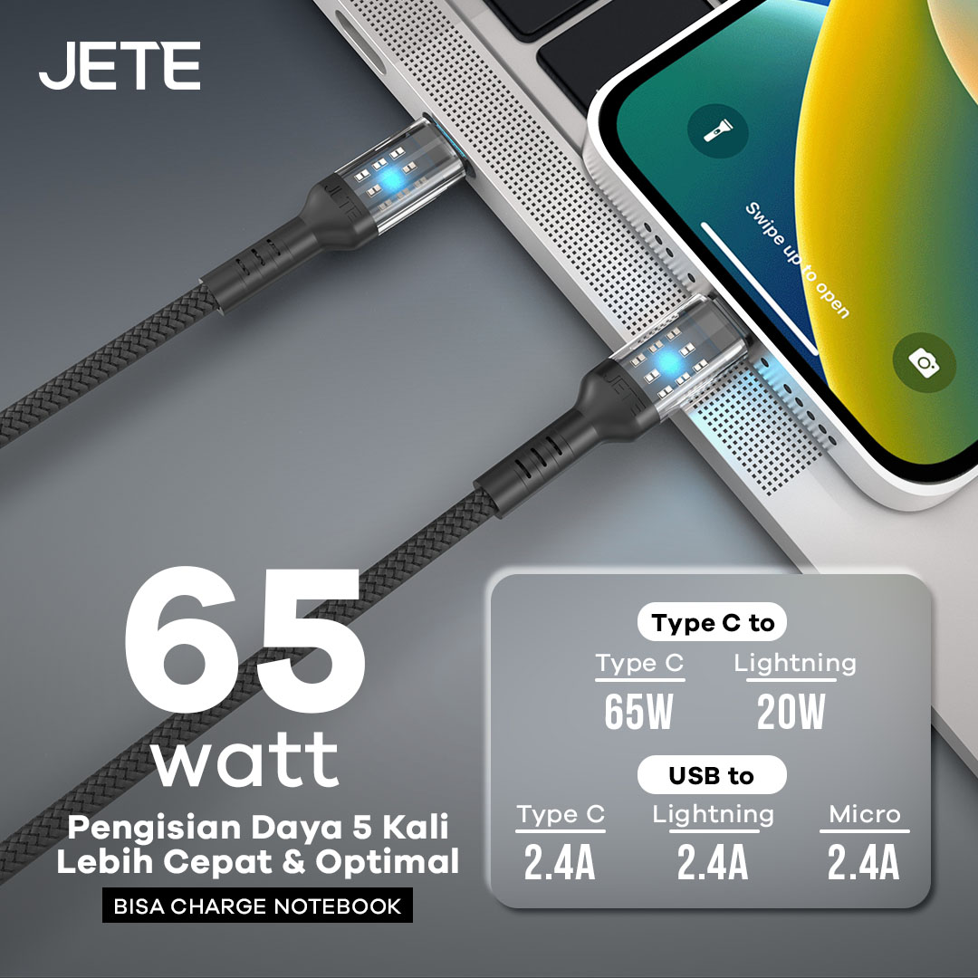JETE Kabel Power Delivery CX11 - Type-C to Lightning 2.4A