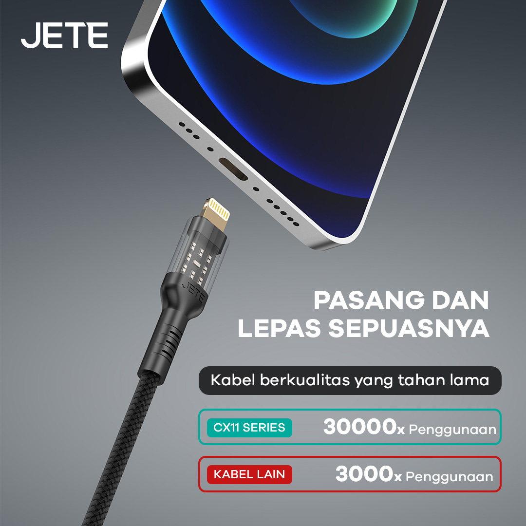 JETE Kabel Power Delivery CX11 - Type-C to Lightning 2.4A