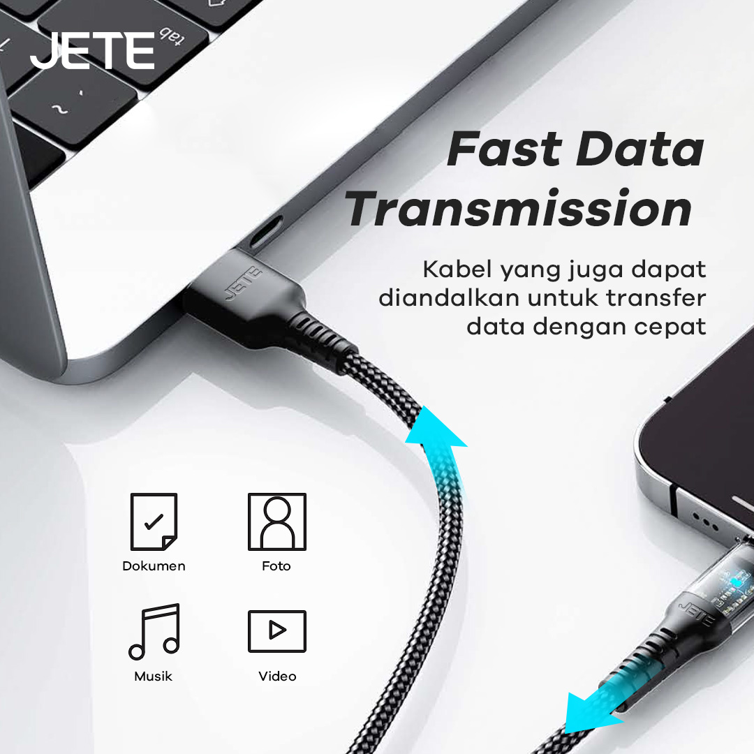 JETE Kabel Power Delivery CX11 - Type-C to Type-C 3A