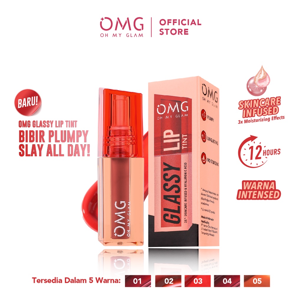 Oh My Glam Glassy Lip Tint - 01 Crepe 2g (OMG)
